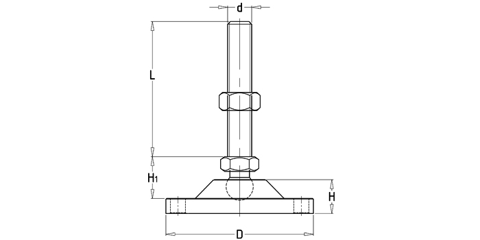 碳鋼萬向調(diào)節(jié)支撐腳